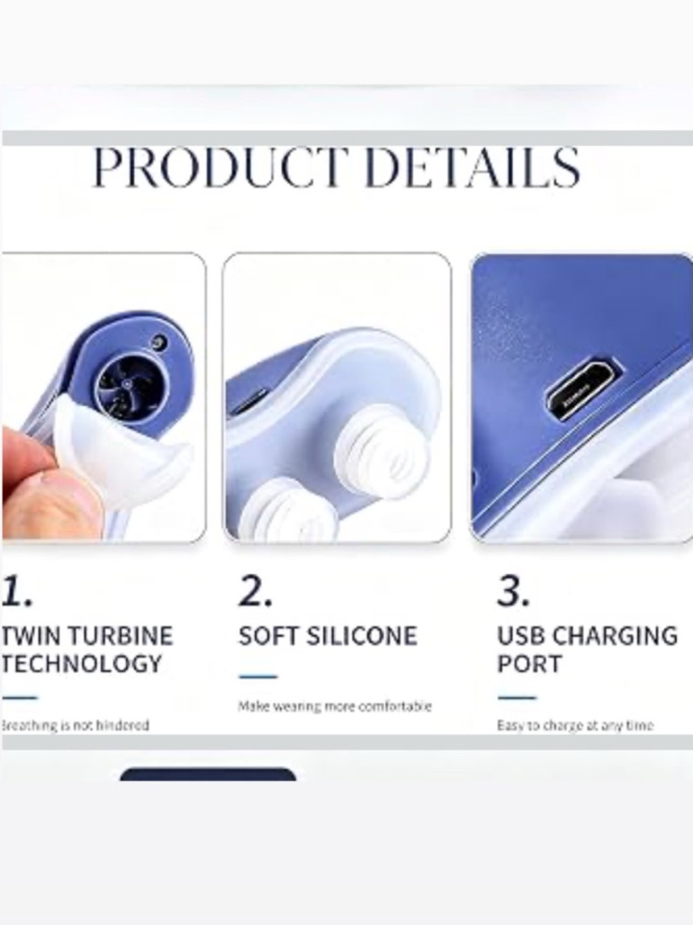 Portable Electric Anti Snoring Devices Sleep Snoring Solution - Not Tested - NIB - Picture 5 of 5